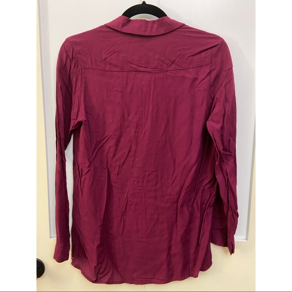 Raspberry Button Down Shirt - Picture 3 of 3